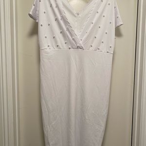 White, form fitting, dress